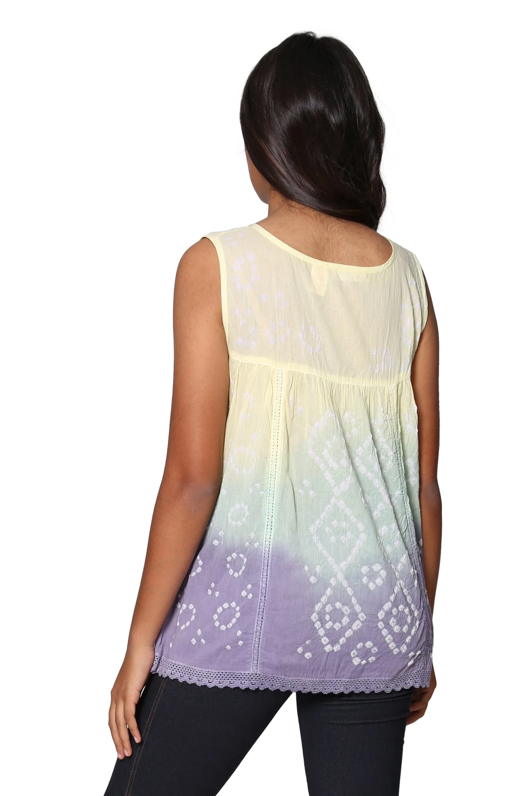 100% Cotton Ombre Tie Dyed Top
