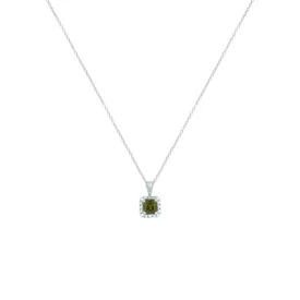 14 Karat White Gold pendant with Alexandrite and diamonds