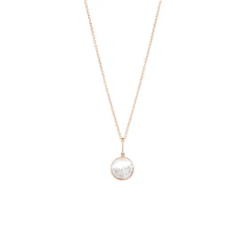 18 Karat Rose Gold Core Diamond Shaker Necklace