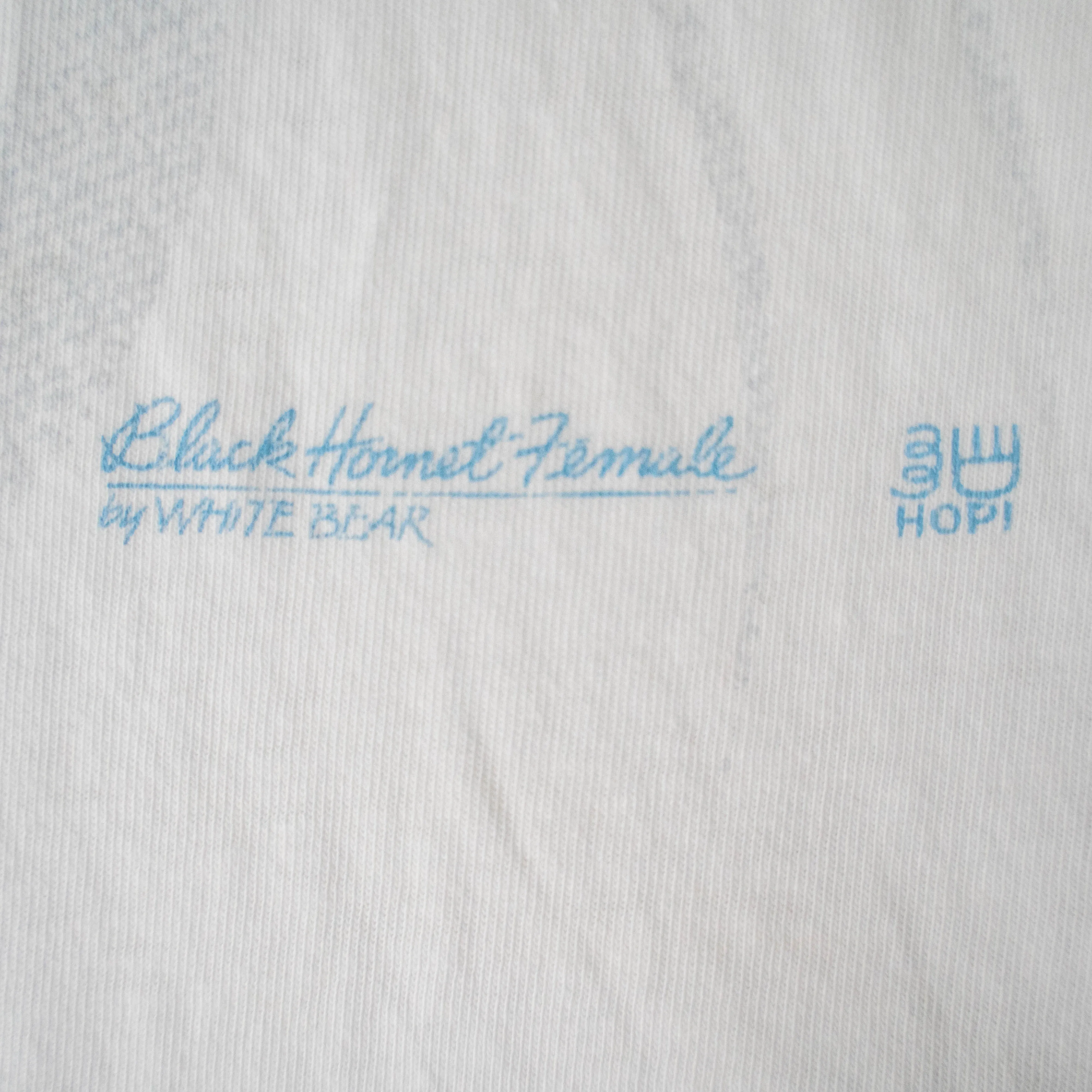 1980s white color graffic print T-shirt 'made in USA' -single stitch-