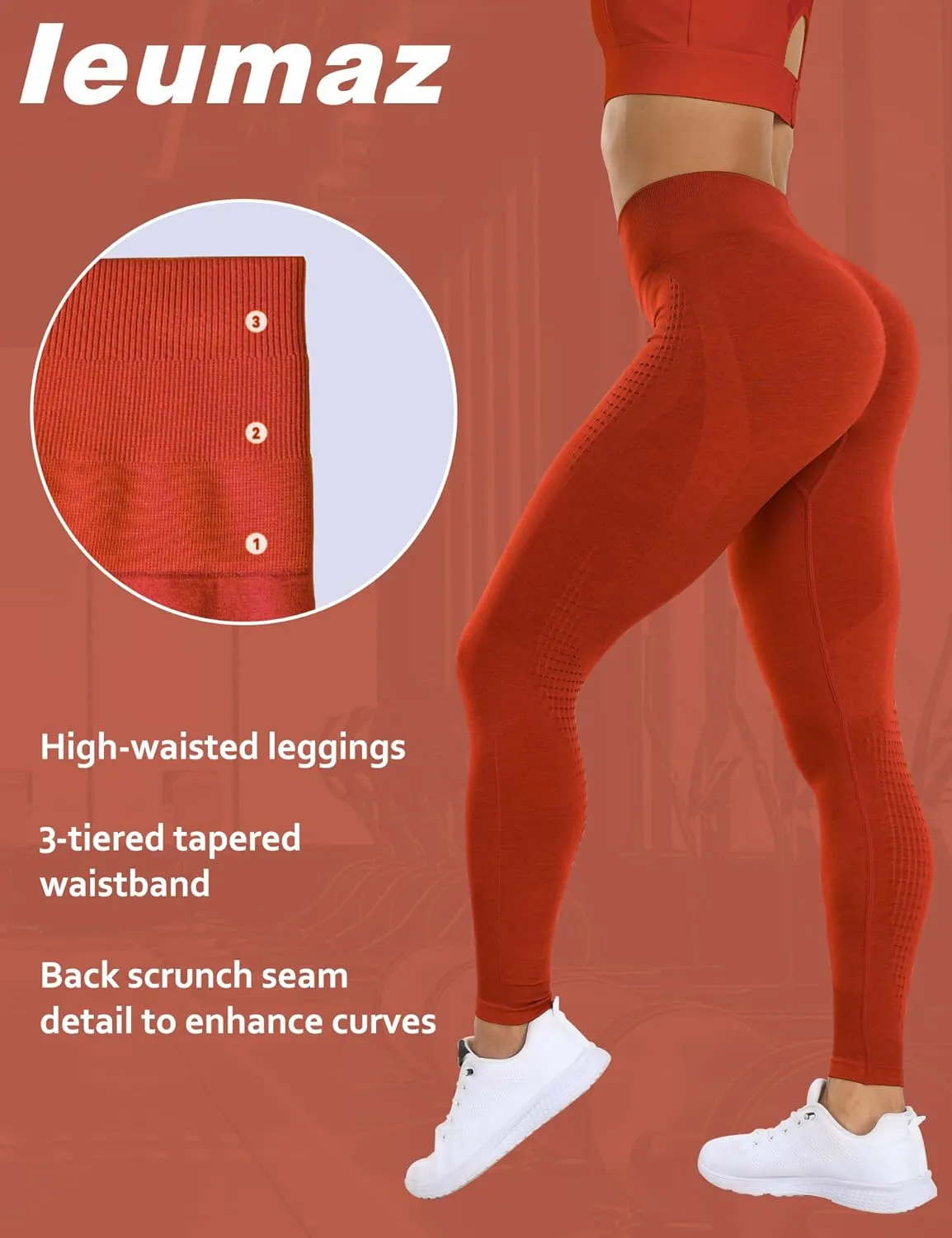Amplify Scrunch Butt Lifting Leggings for Women Seamless Gym Workout Leggings High Waist Tummy Control Yoga Pants