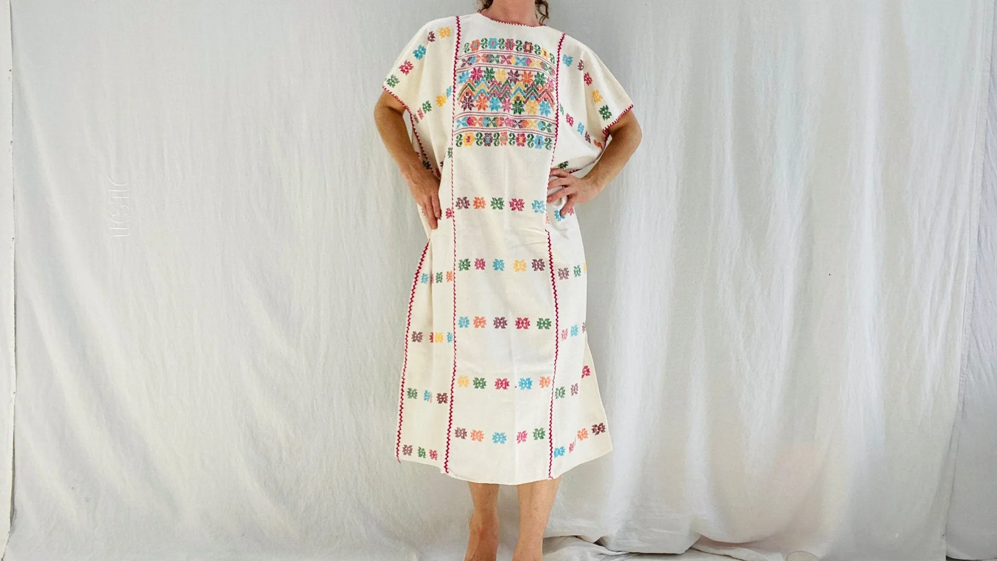 Amuzgo Huipil Dress. Hand Woven. Guerrero, Mexico. Colorful
