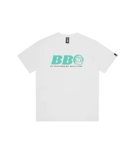 BB ASTRO T-SHIRT - WHITE/GREEN LOGO