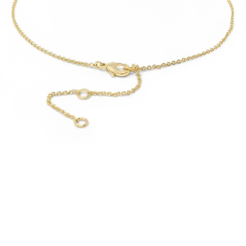 Birthstone Necklace October Gold Plated