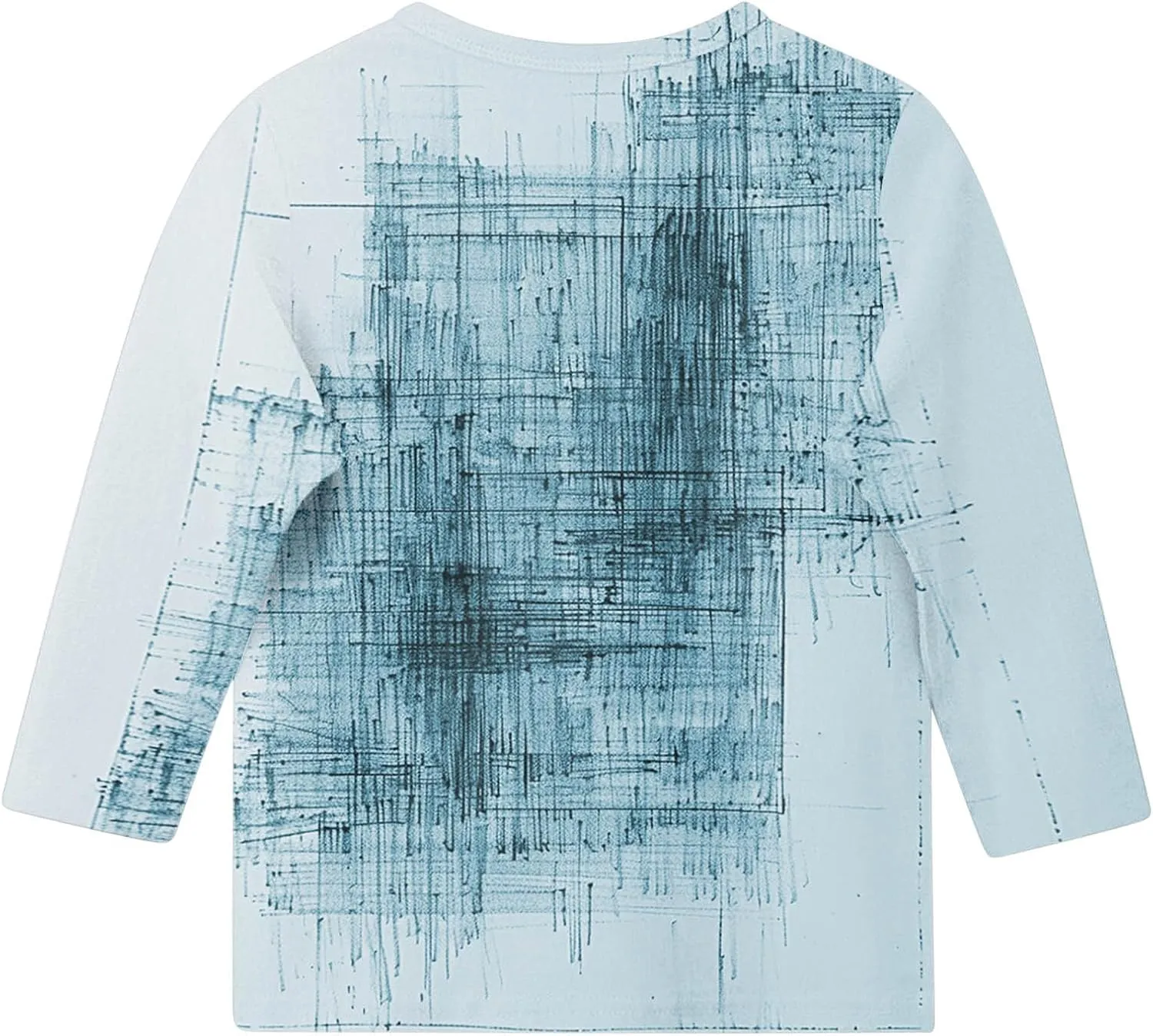 Boys Girls Cute Graffiti Loose 3/4 Sleeve T-Shirts Crewneck Casual Summer Graphic Printed Tee Tops for Kids 3-12 Years