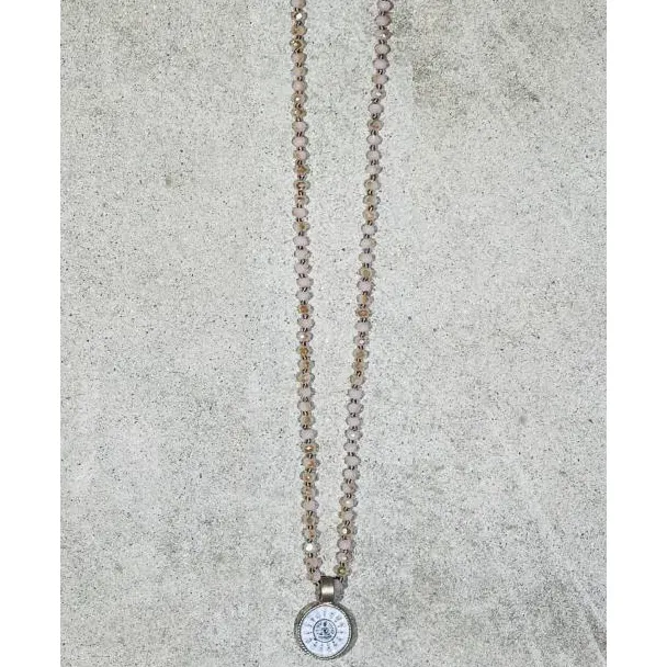 Buddha 10 Necklace in Pink