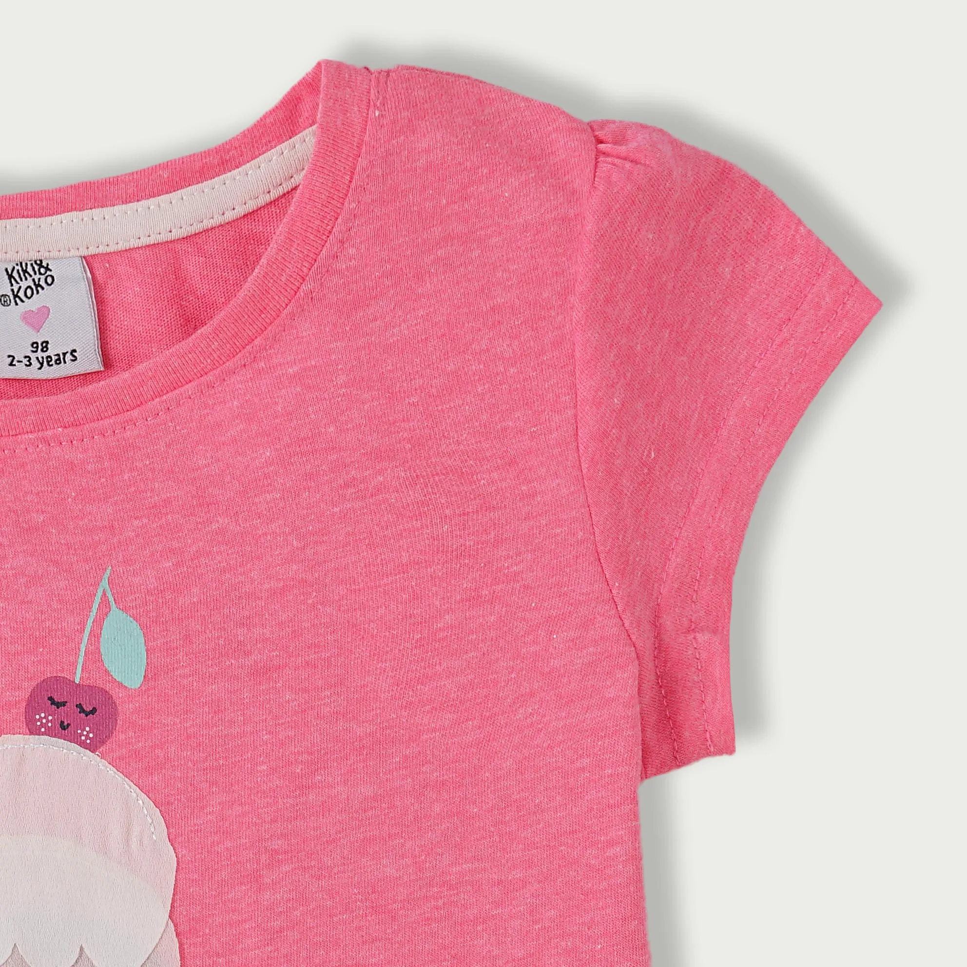 C1575 KKL Ice Cone with Cherry Sharp Pink T-Shirt