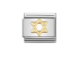 Classic Gold Star of David Charm