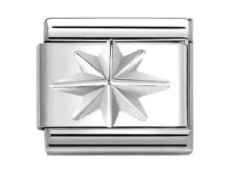 CLASSIC OXIDISED, SYMBOLS, STEEL, AND 925 SILVER WIND ROSE