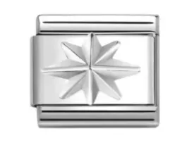 CLASSIC OXIDISED, SYMBOLS, STEEL, AND 925 SILVER WIND ROSE