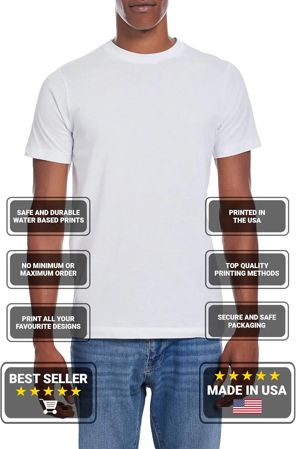 Custom Shirt Men Personalized Add Your Image T-Shirt Add Your Text Photo Front/Back Print