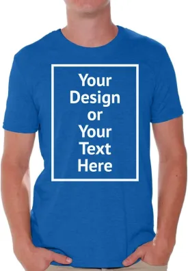 Custom Shirt Men Personalized Add Your Image T-Shirt Add Your Text Photo Front/Back Print
