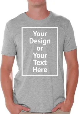 Custom Shirt Men Personalized Add Your Image T-Shirt Add Your Text Photo Front/Back Print