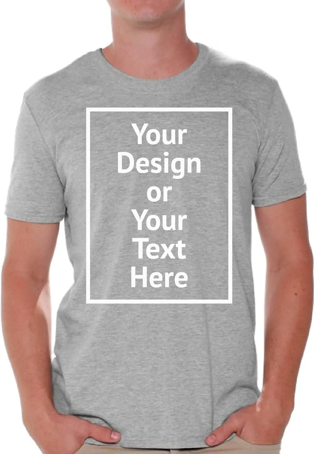 Custom Shirt Men Personalized Add Your Image T-Shirt Add Your Text Photo Front/Back Print