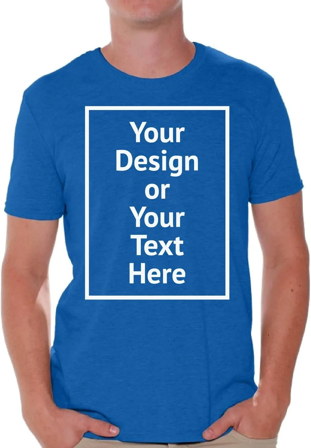 Custom Shirt Men Personalized Add Your Image T-Shirt Add Your Text Photo Front/Back Print