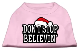 Don't Stop Believin' Screenprint Shirts Light Pink XXXL (20)