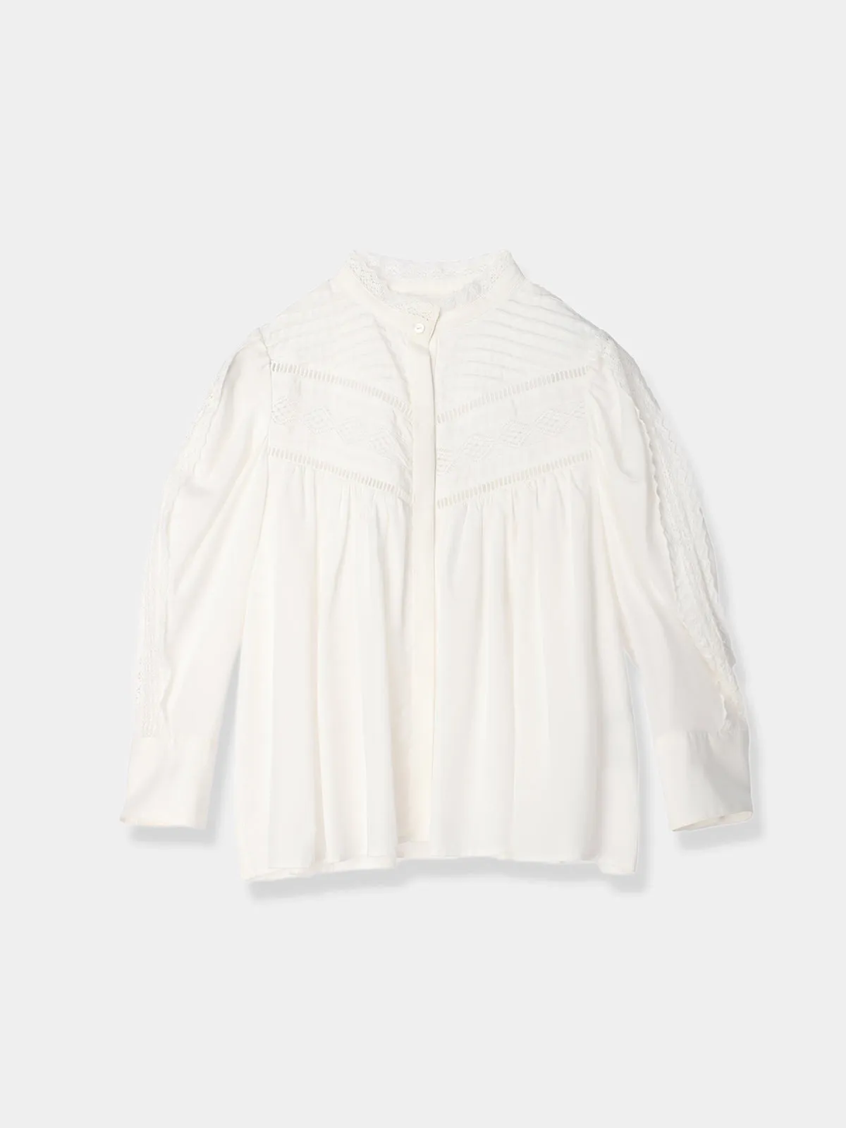 Drape sleeve lace blouse