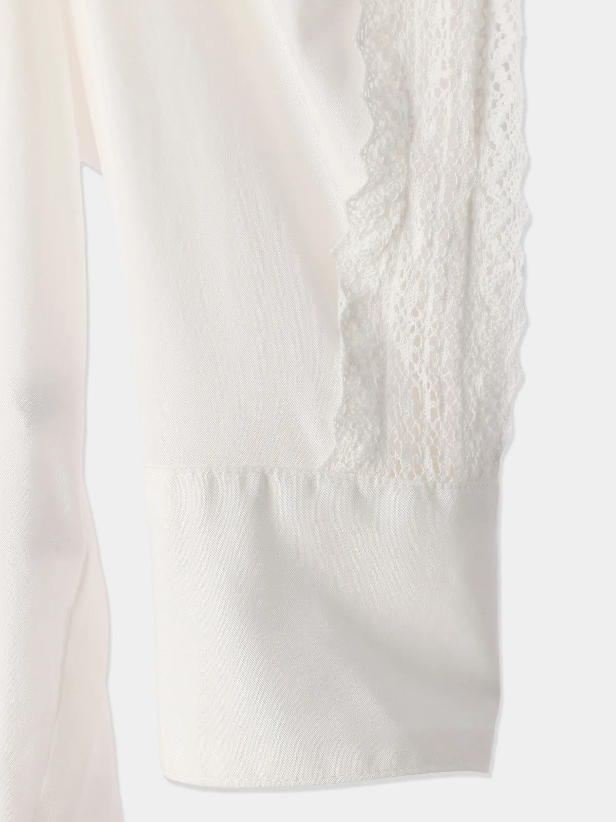 Drape sleeve lace blouse