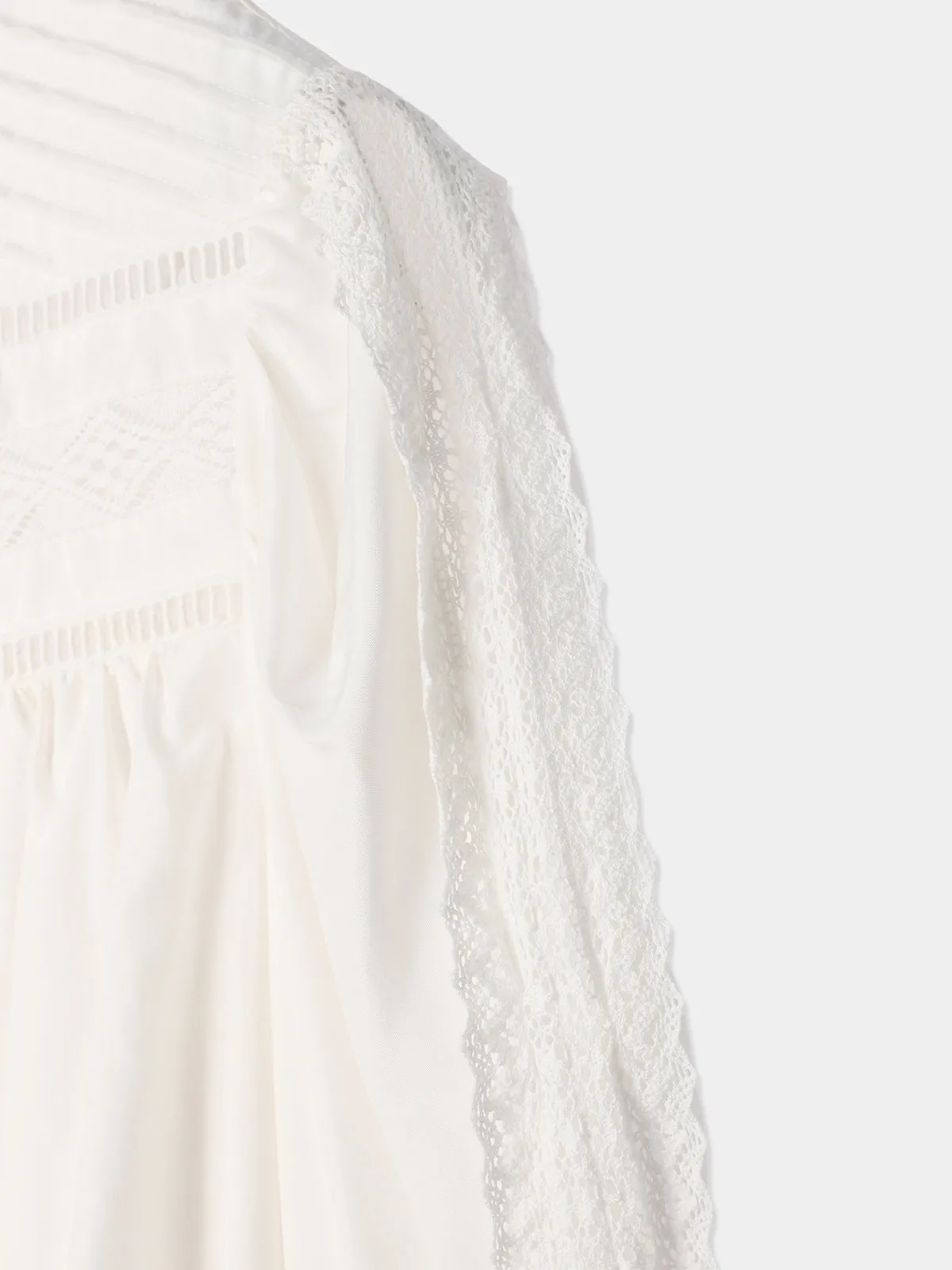 Drape sleeve lace blouse