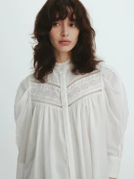 Drape sleeve lace blouse