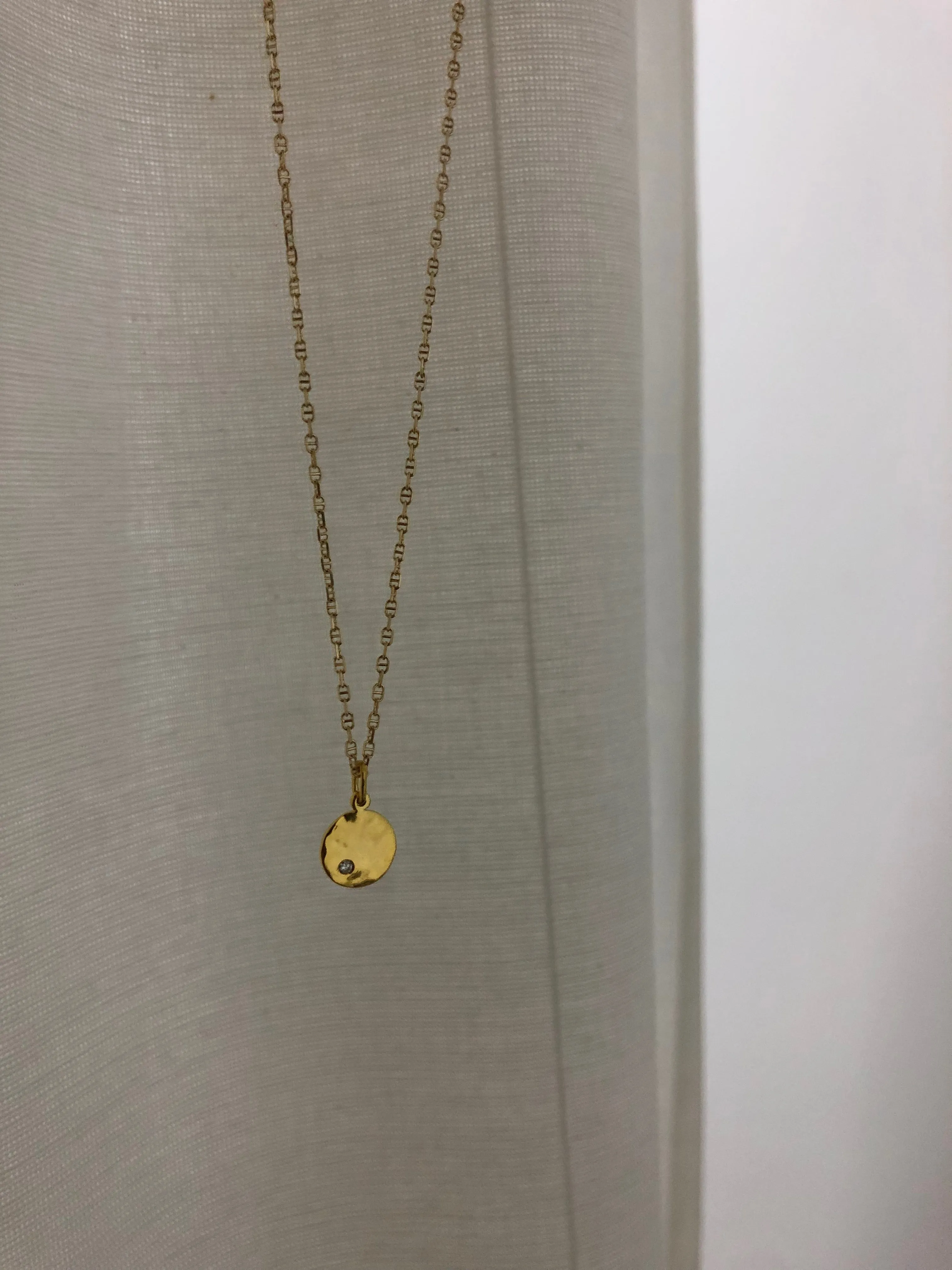 Everyday Thin Flat Anchor Chain Necklace / Bracelet, Solid 14k Gold