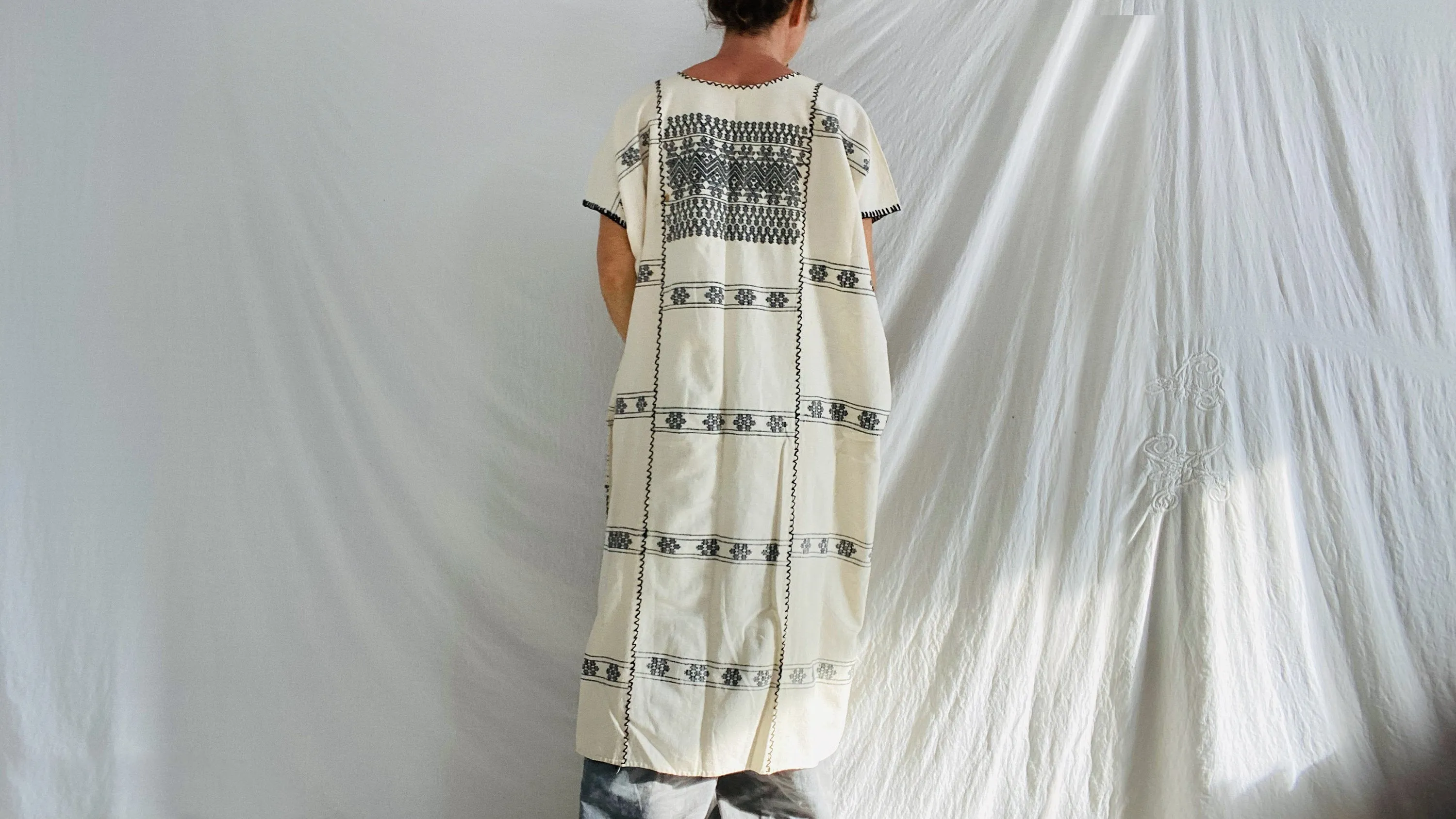 Hand Woven Amuzgo Huipil Dress. Guerrero, Mexico.