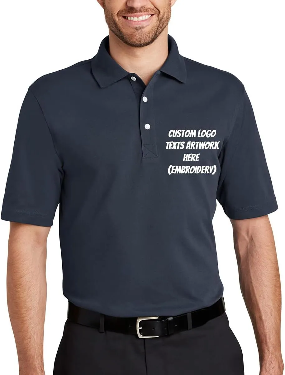 INK STITCH Men K455 Custom Design Your Own Embroidery Logo Texts Rapid Dry Polo Shirts