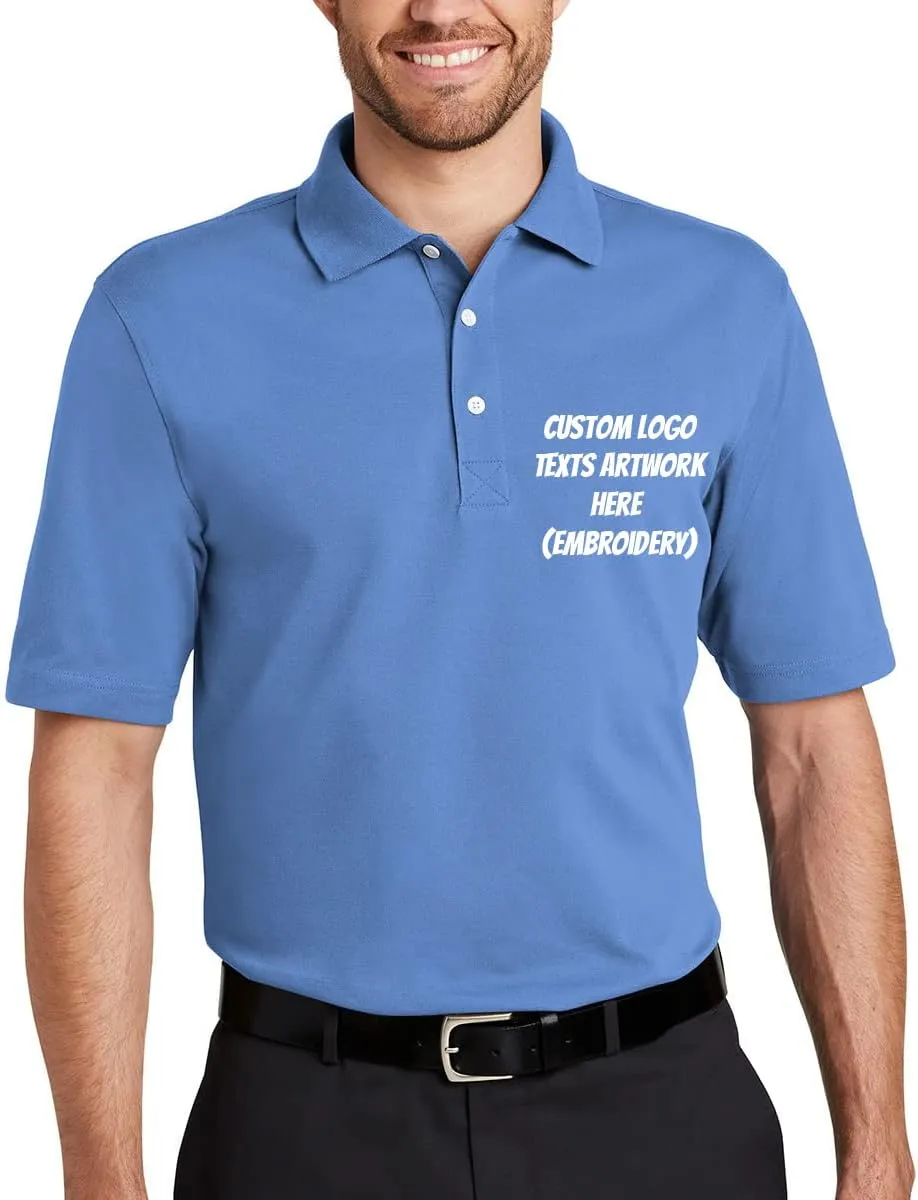 INK STITCH Men K455 Custom Design Your Own Embroidery Logo Texts Rapid Dry Polo Shirts
