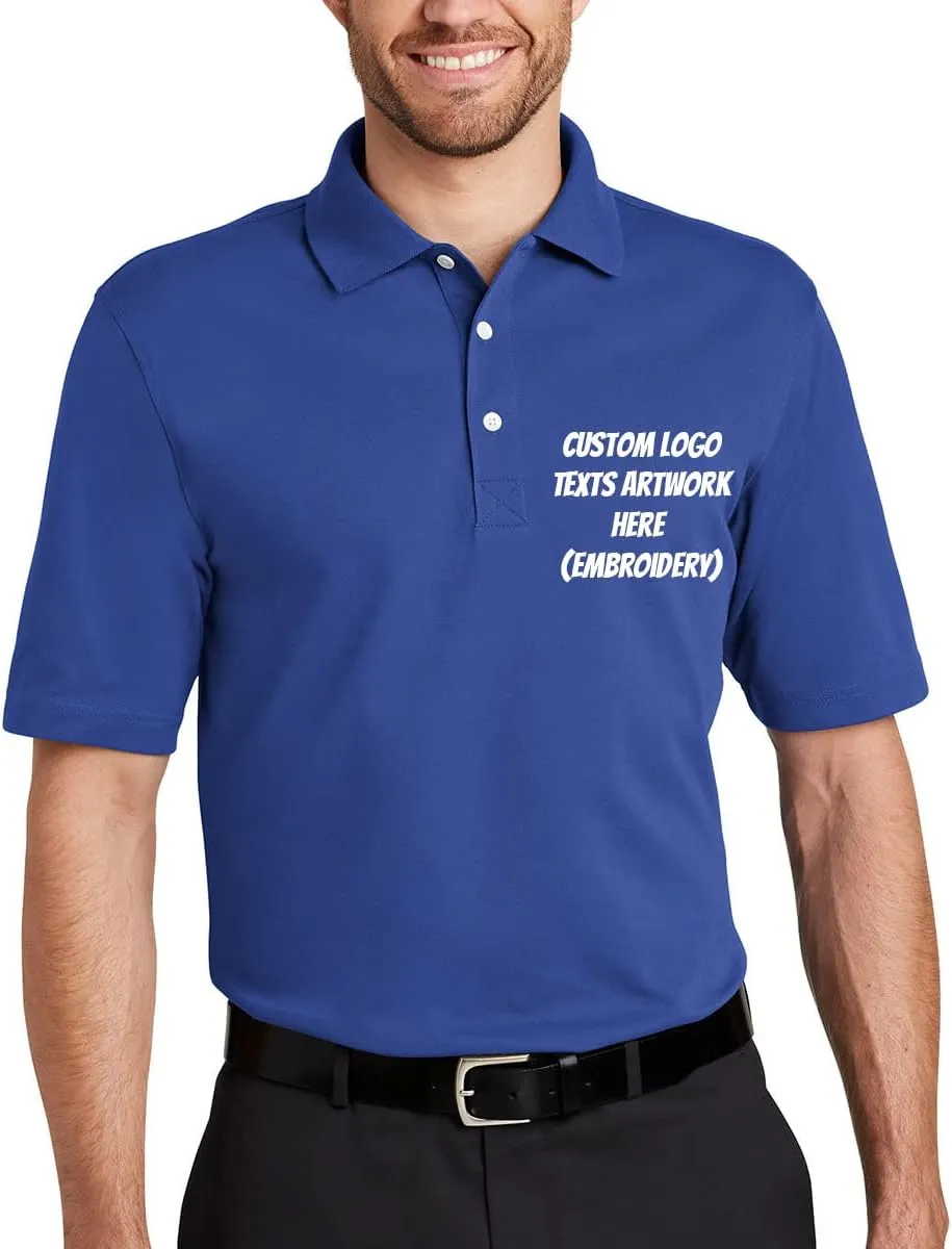 INK STITCH Men K455 Custom Design Your Own Embroidery Logo Texts Rapid Dry Polo Shirts