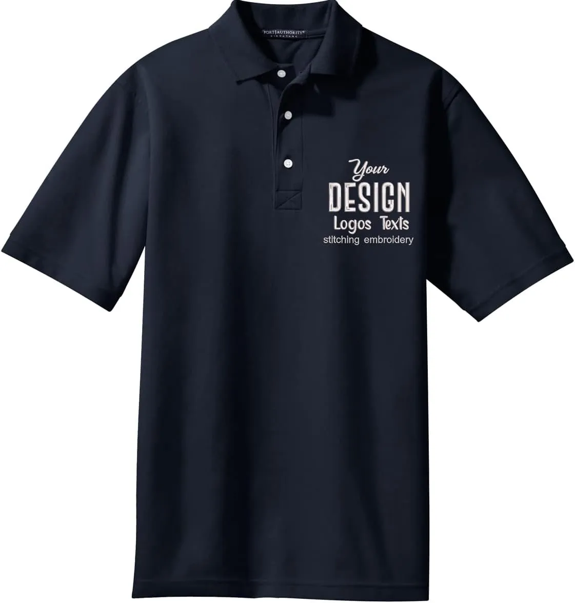 INK STITCH Men K455 Custom Design Your Own Embroidery Logo Texts Rapid Dry Polo Shirts