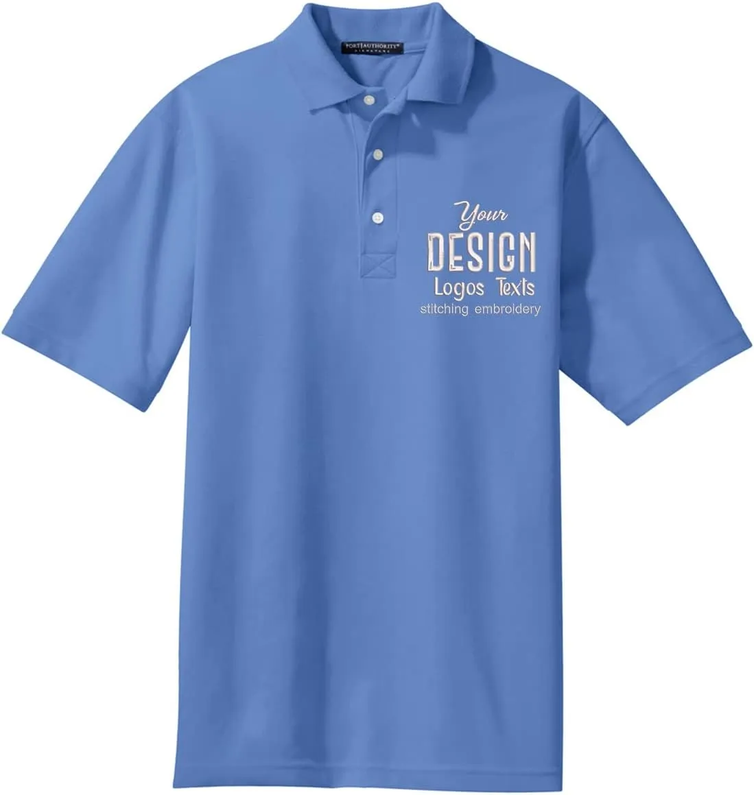 INK STITCH Men K455 Custom Design Your Own Embroidery Logo Texts Rapid Dry Polo Shirts