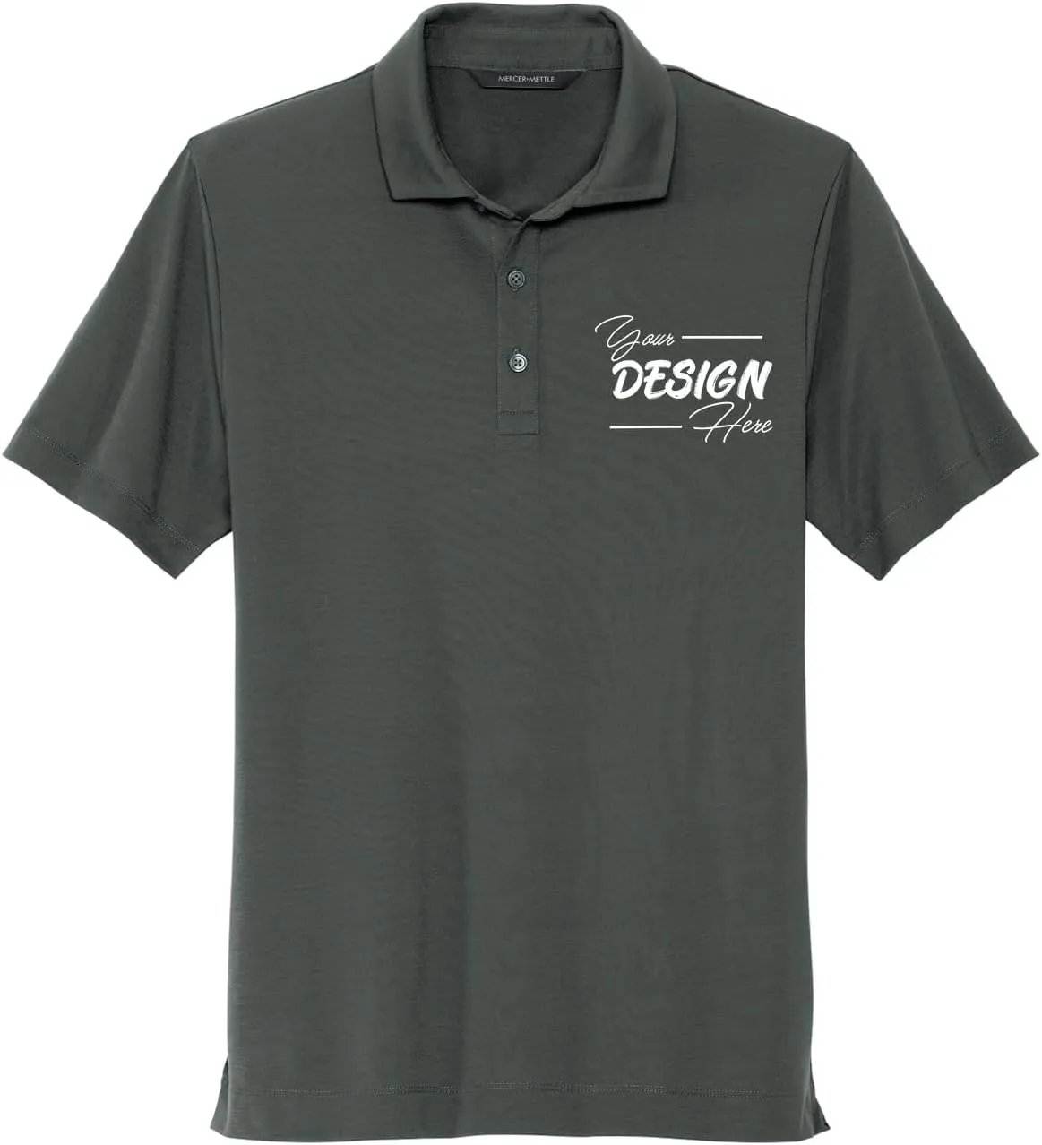 INK STITCH Men Mercer Mettle Custom Embroidery Personalized Add Logo Texts Stretch Polo Shirts