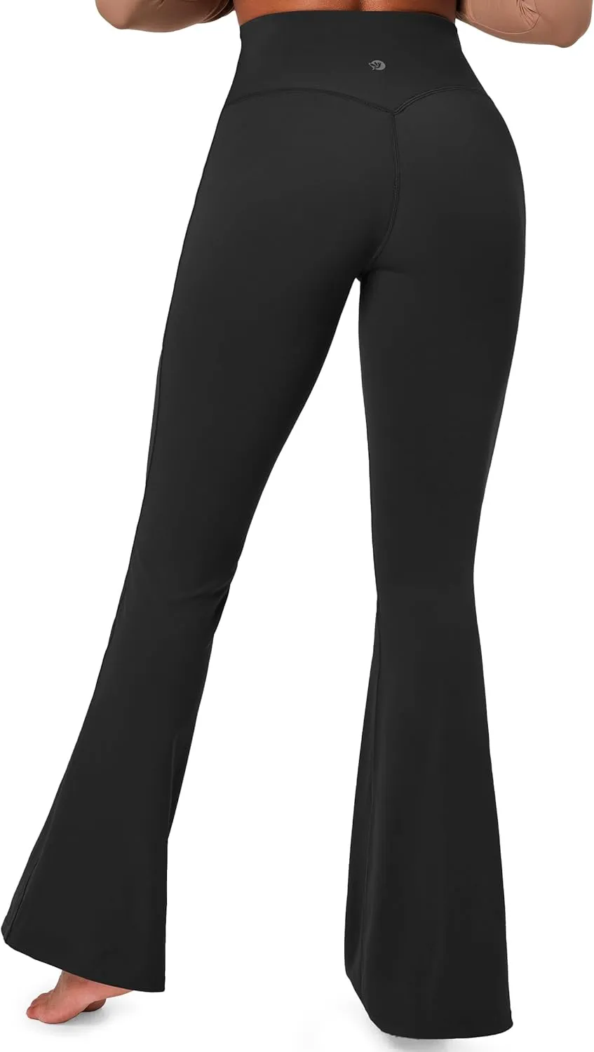 IUGA Flare Leggings for Women Tummy Control Flared Leggings No Front Seam Yoga Pants Women High Waisted Workout Bell Bottoms