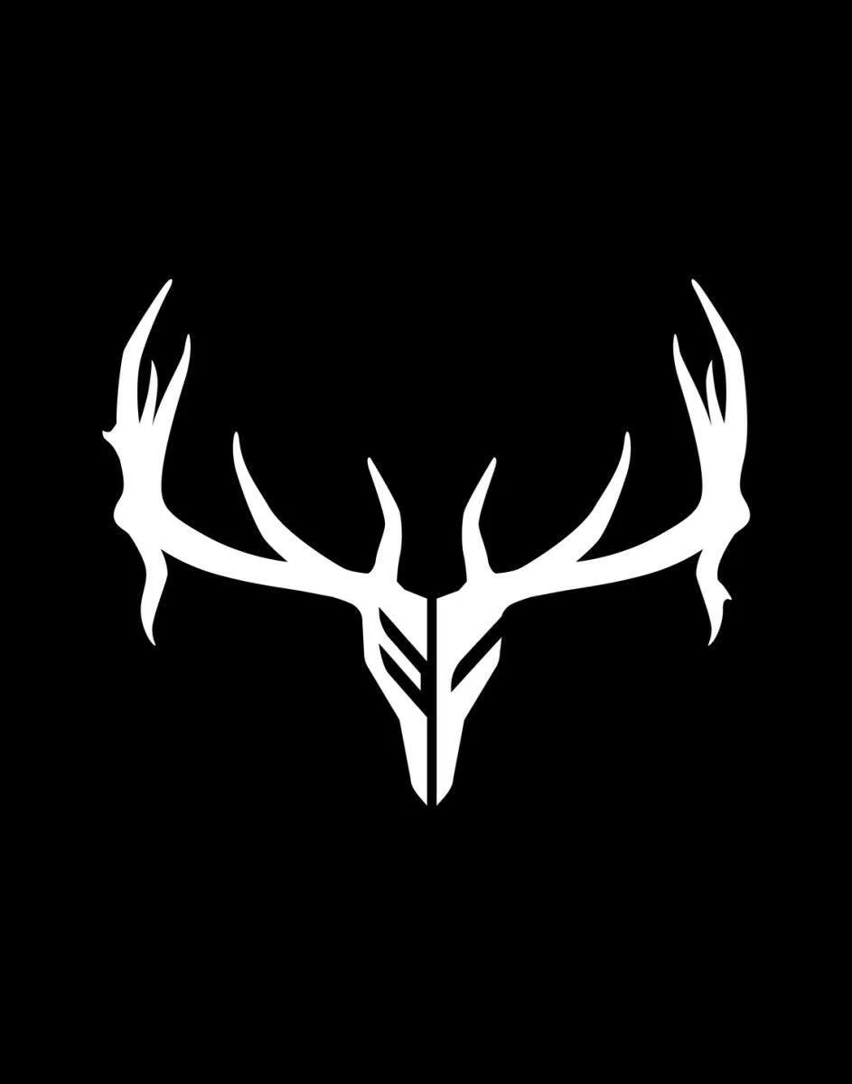 Large Elk Freak Skull Decal