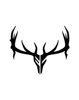 Large Elk Freak Skull Decal