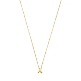 Le Marais Chloé 14 karat gold initial necklace with letter