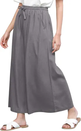 Lock and Love Women's Washed Linen Casual Loose Wide Leg Pants Pocket Pant with Draw String