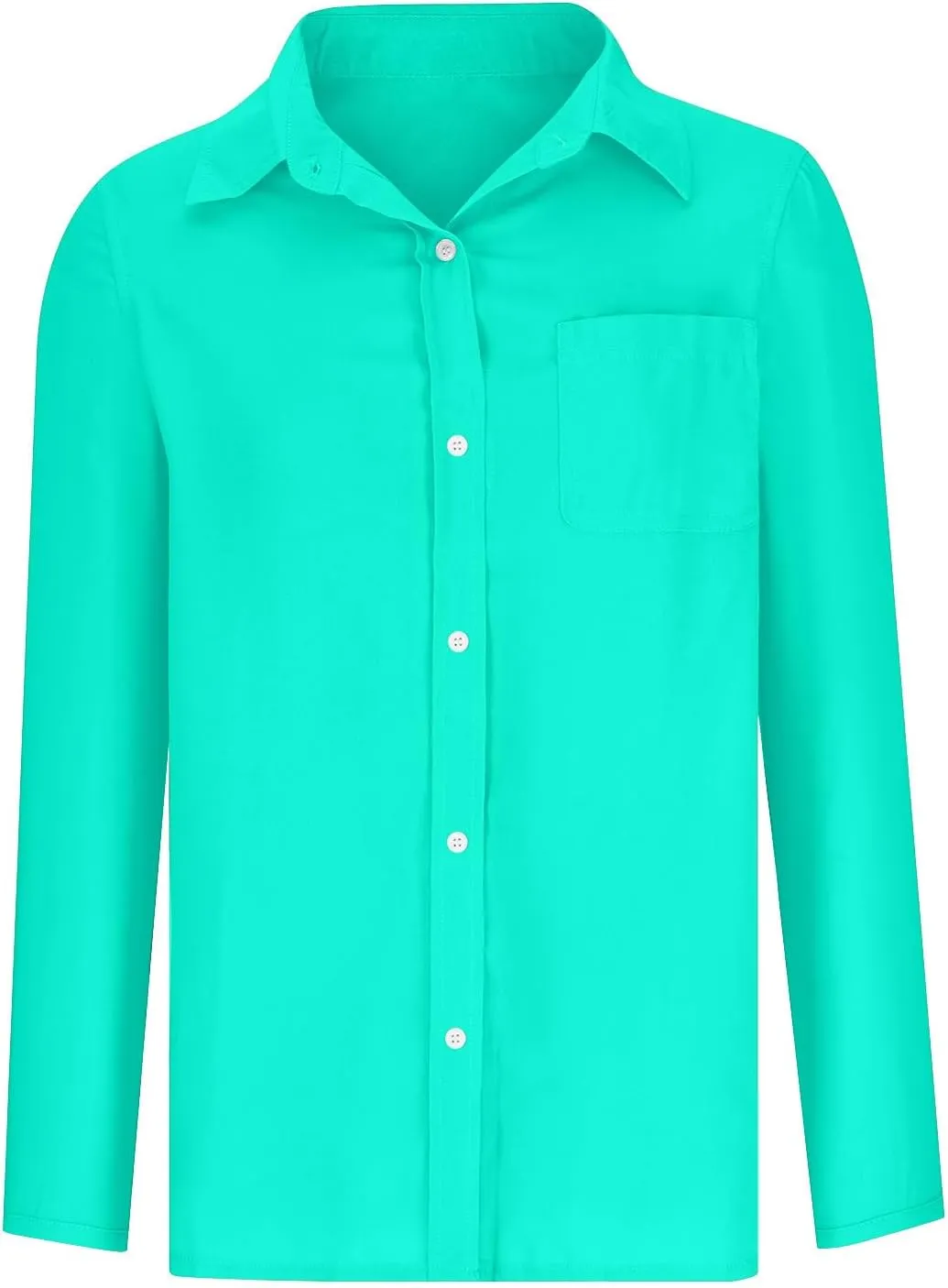 LRMQS Linen Shirts for Women with Pockets Long Sleeve Button Down Shirt Blouse Loose Fit Vacation Beach Work Tops Clothes