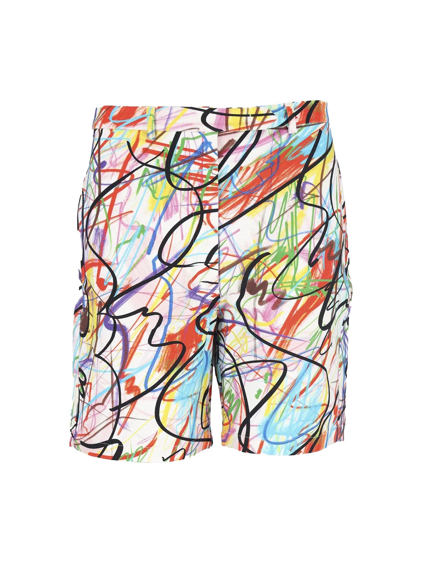 multicolour scribble shorts