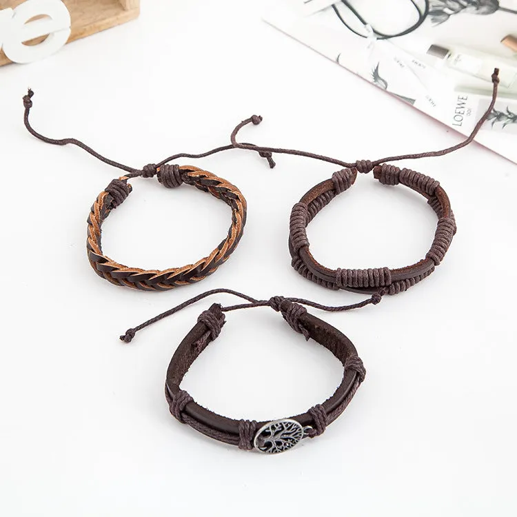 Multilayer vintage peace tree bracelet