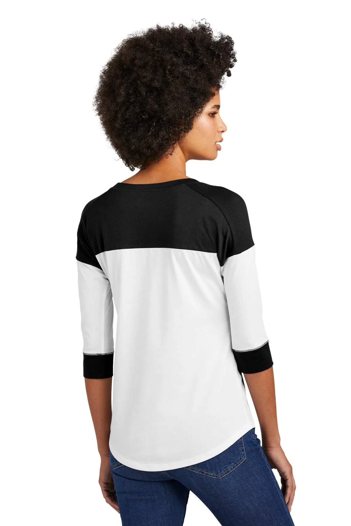New Era Ladies Heritage Blend 3/4-Sleeve Baseball Raglan Tee. LNEA104