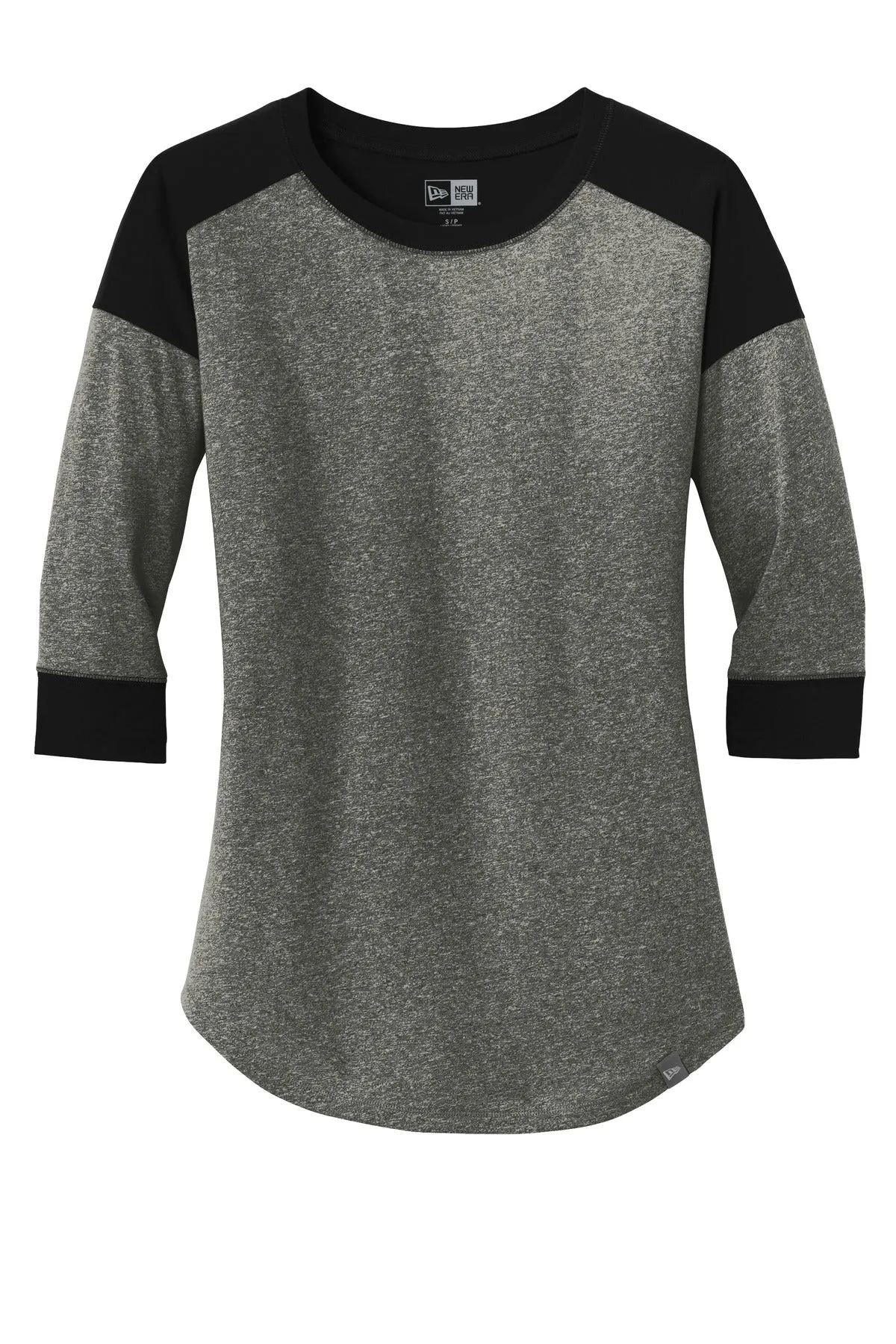 New Era Ladies Heritage Blend 3/4-Sleeve Baseball Raglan Tee. LNEA104