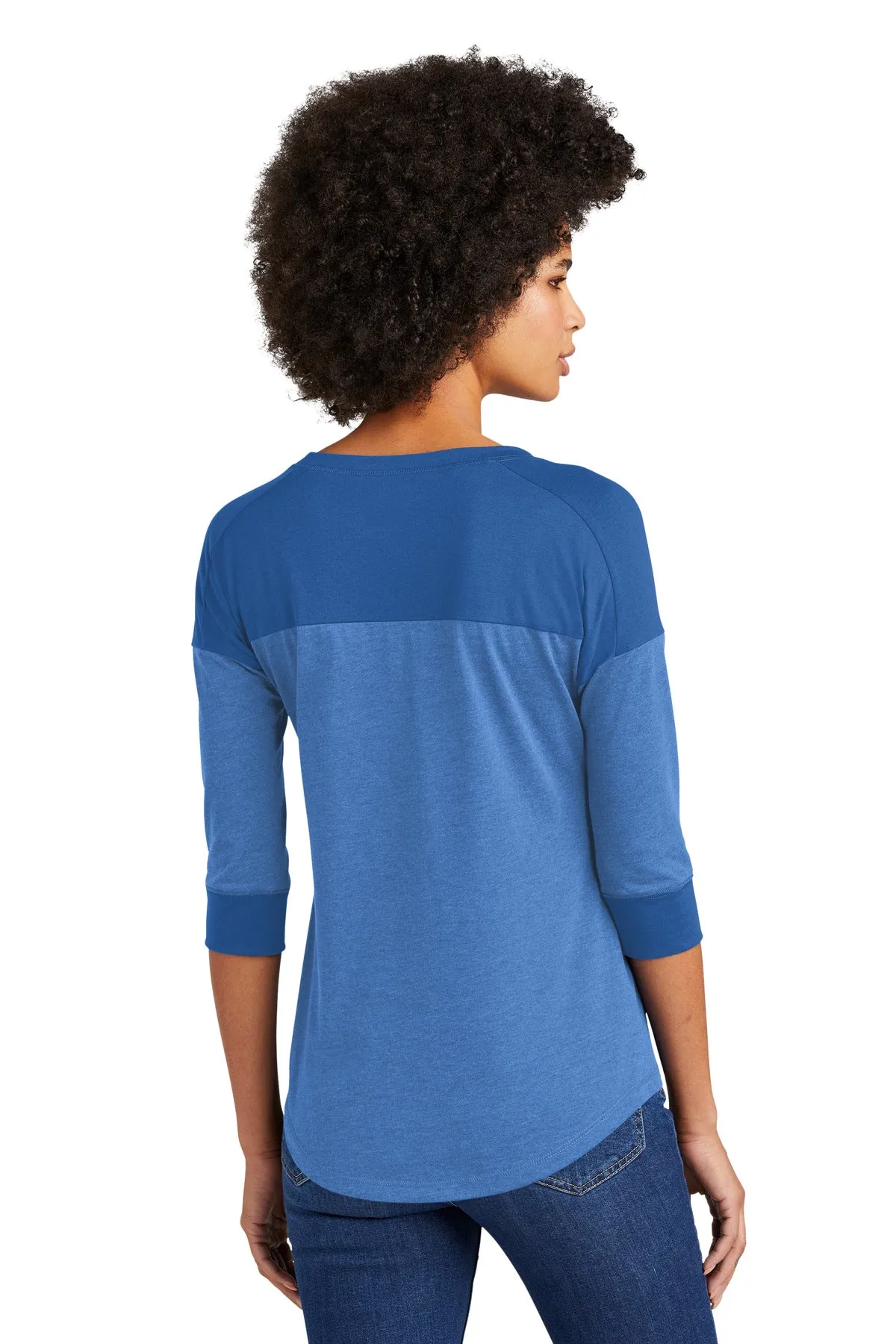 New Era Ladies Heritage Blend 3/4-Sleeve Baseball Raglan Tee. LNEA104