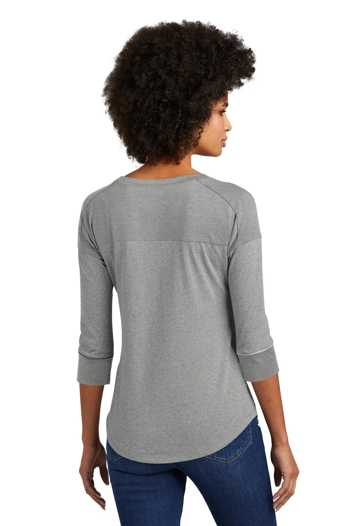 New Era Ladies Heritage Blend 3/4-Sleeve Baseball Raglan Tee. LNEA104