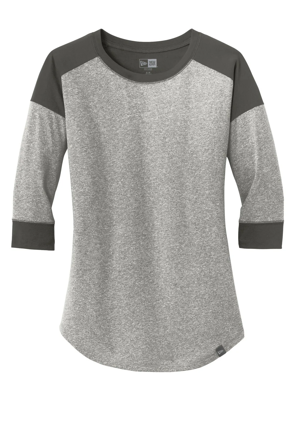 New Era Ladies Heritage Blend 3/4-Sleeve Baseball Raglan Tee. LNEA104