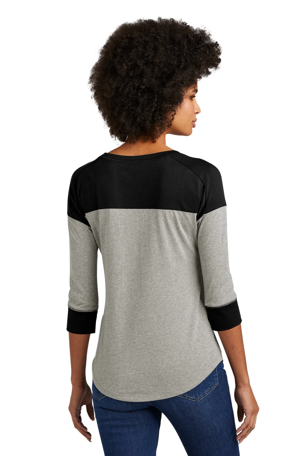 New Era Ladies Heritage Blend 3/4-Sleeve Baseball Raglan Tee. LNEA104