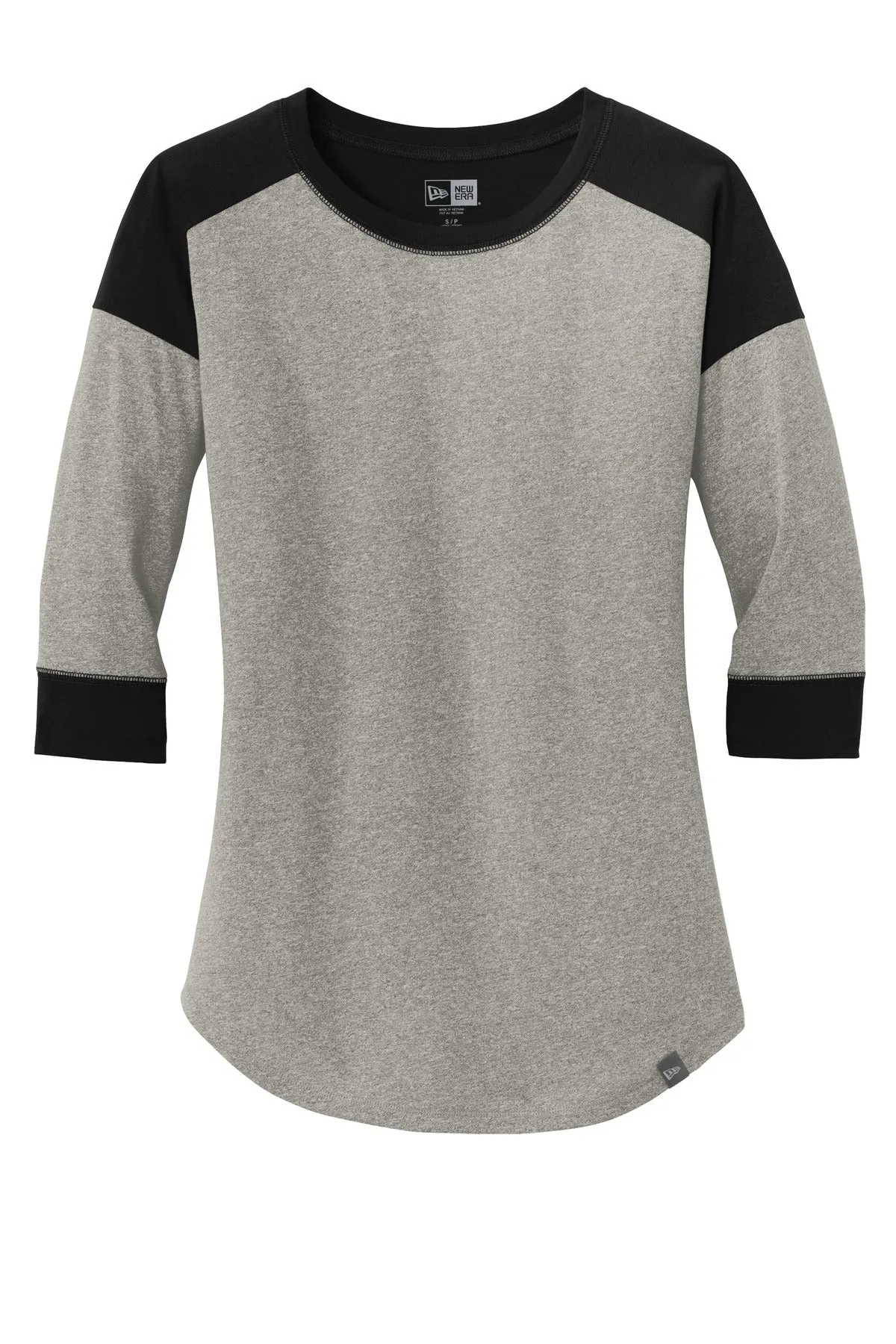 New Era Ladies Heritage Blend 3/4-Sleeve Baseball Raglan Tee. LNEA104