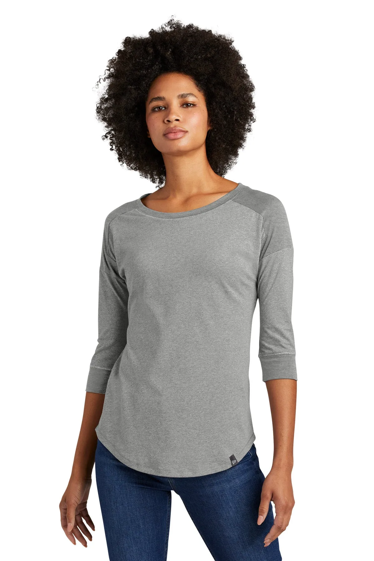 New Era Ladies Heritage Blend 3/4-Sleeve Baseball Raglan Tee. LNEA104