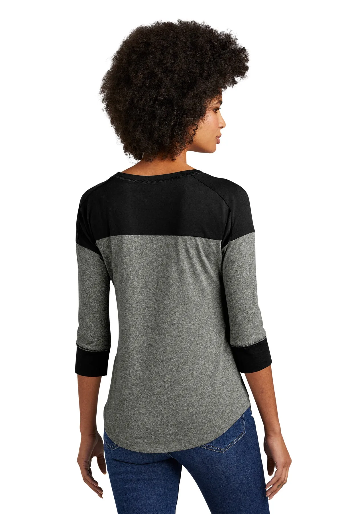 New Era Ladies Heritage Blend 3/4-Sleeve Baseball Raglan Tee. LNEA104