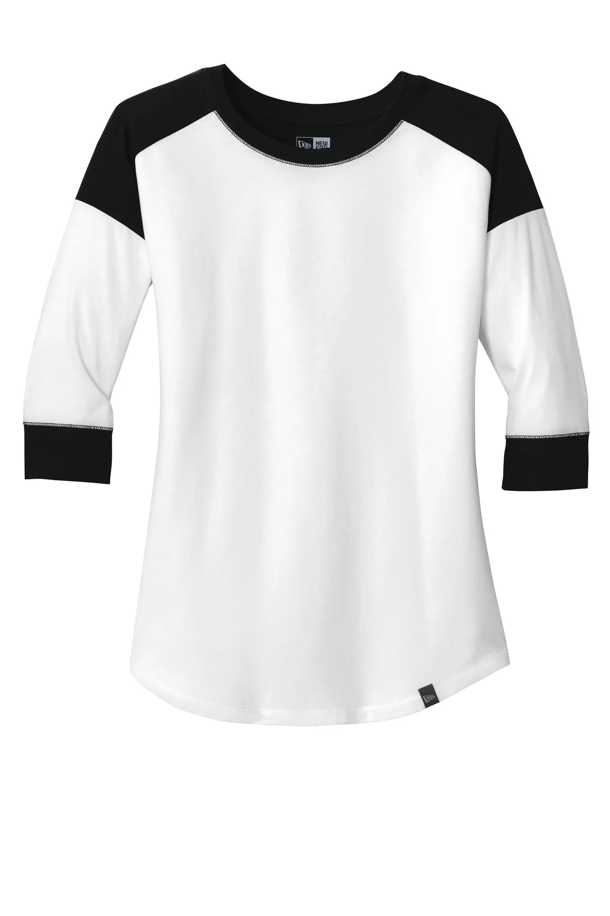 New Era Ladies Heritage Blend 3/4-Sleeve Baseball Raglan Tee. LNEA104